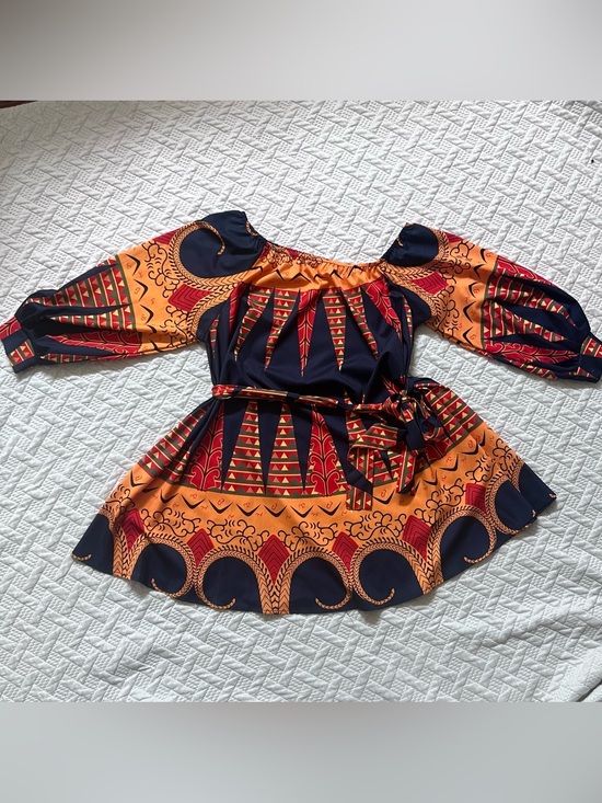 Dresses & Skirts - NWOT Haoohu Vibrant Patterned Off-Shoulder Dress Medium